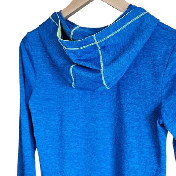 Adidas Boy's QuickDry Shirt Hoodie Yellow Blue Youth Size Small (8) - Picture 6 of 6